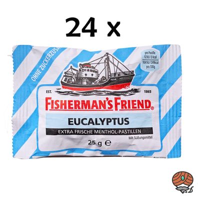 Fisherman`s Friend Menthol-Pastillen Eucalyptus 24x 25g