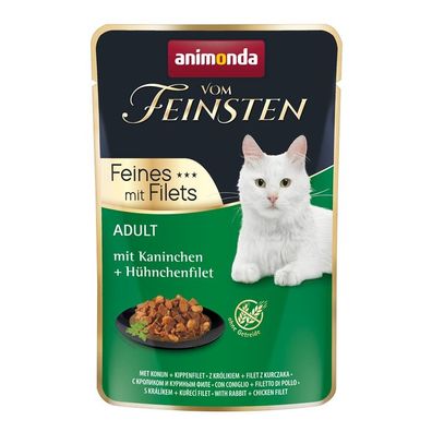 Animonda Cat Frischebeutel vom Feinsten Adult Kaninchen & Hühnchenfilet 36 x 85g
