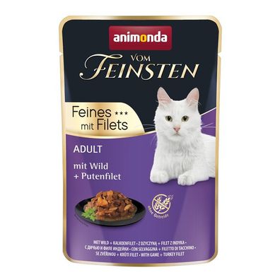 Animonda Cat Frischebeutel vom Feinsten Adult Wild & Putenfilet 18 x 85g