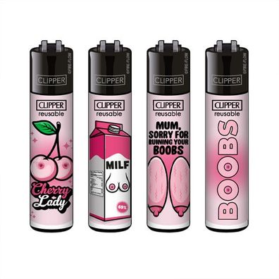 Clipper Reibrad Feuerzeuge FFX Bayern #1, 4 Stück