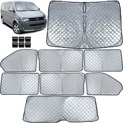 Sonnenschutz Verdunklung 8-teilig für VW Bus Transporter T5 T6 2003-2019