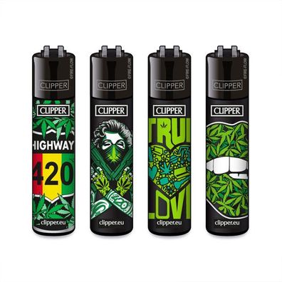 Clipper Reibrad Feuerzeuge 420 Mix #1, 4 Stück
