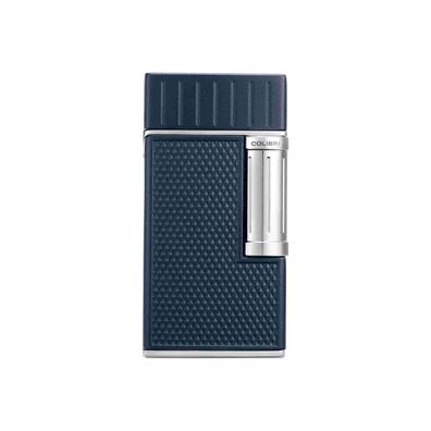 Colibri Julius II Feuerzeug 2er-Softflamme - navy / chrome, unbefüllt