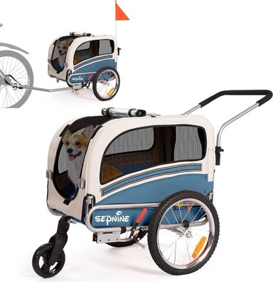 Hunde-Fahrradanhänger für Haustiere - Klappbarer Hundeanhänger für Fahrrad & Jogging