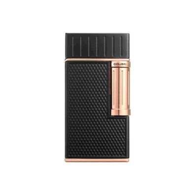 Colibri Julius II Feuerzeug 2er-Softflamme - schwarz / rosegold, unbefüllt