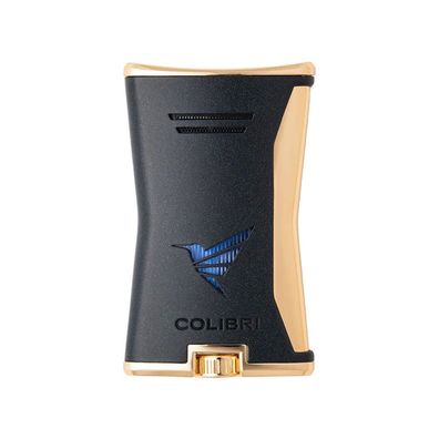 Colibri Feuerzeug Slim Schwarz/Gold, unbefüllt
