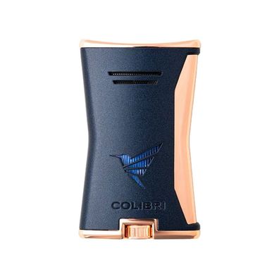 Colibri Feuerzeug Slim Navy/Rosegold, unbefüllt
