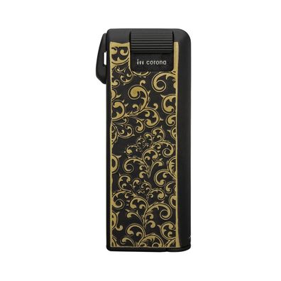 IM Corona Pipemaster Pfeifenfeuerzeug mit Besteck, Floral / Schwarz