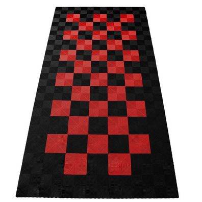 Ramroxx Performance Bodenfliesen Garagenboden Floor 2,8mx5,6m Schwarz Rot Set2