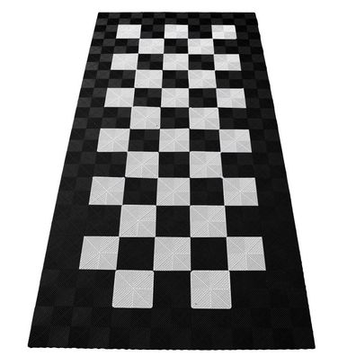 Ramroxx Performance Bodenfliesen Garagenboden Floor 2,8mx5,6m Schwarz Weiss Set2