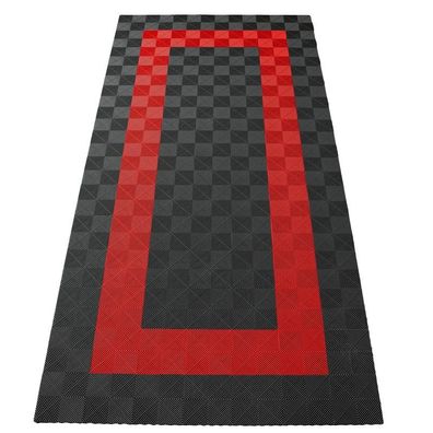 Ramroxx Performance Bodenfliesen Garagenboden Floor 2,8mx5,6m Grau Rot Set3