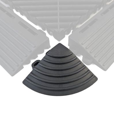 Ramroxx Performance Bodenfliesen Garagenboden Floor Ecke Eckteil Schwarz