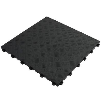 Ramroxx Riffelblech Performance Bodenfliese Garagenboden Floor Schwarz 40x40cm