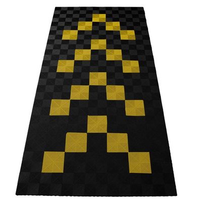 Ramroxx Performance Bodenfliesen Garagenboden Floor 2,8mx5,6m Schwarz Gelb Set1