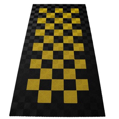Ramroxx Performance Bodenfliesen Garagenboden Floor 2,8mx5,6m Schwarz Gelb Set2