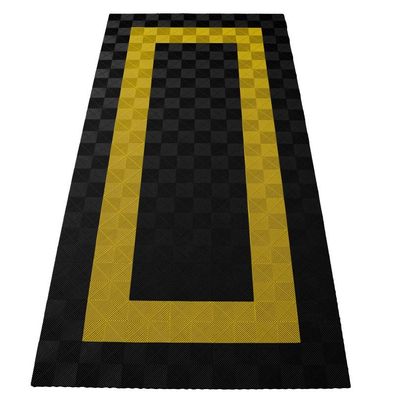 Ramroxx Performance Bodenfliesen Garagenboden Floor 2,8mx5,6m Schwarz Gelb Set3
