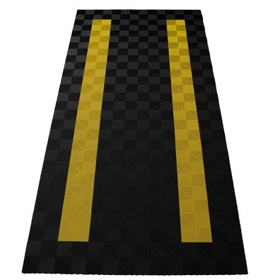 Ramroxx Performance Bodenfliesen Garagenboden Floor 2,8mx5,6m Schwarz Gelb Set4