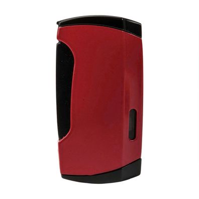 Jean Claude "Diego" Zigarren-Feuerzeug, 2-er Jet-Flamme, rot / schwarz mit Bohrer