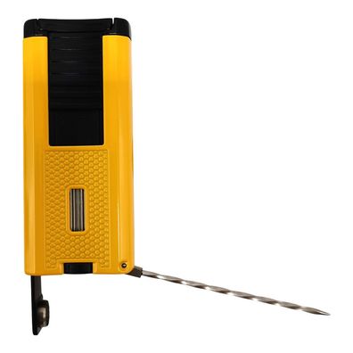 Myon Feuerzeug 3er-Jet Ceyreste Gelb, nachfüllbar, mit Pin und Piercer