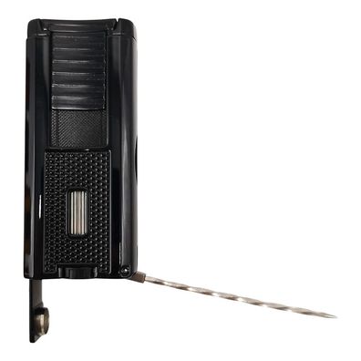 Myon Feuerzeug 3er-Jet Ceyreste Schwarz, nachfüllbar, mit Pin und Piercer