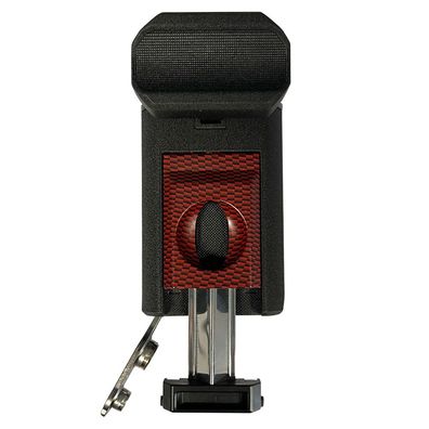 Passatore Zigarrenfeuerzeug 4er Jet schwarz/rot Carbon mit V-Cutter + Bohrer