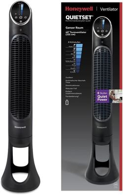 Honeywell QuietSet Turmventilator HYF290 8 Geschwindigkeitsstufen, 80° Oszillation
