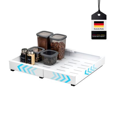 bremermann Teleskopschublade zum Kleben oder Bohren, Breite von 31-51 cm weiß