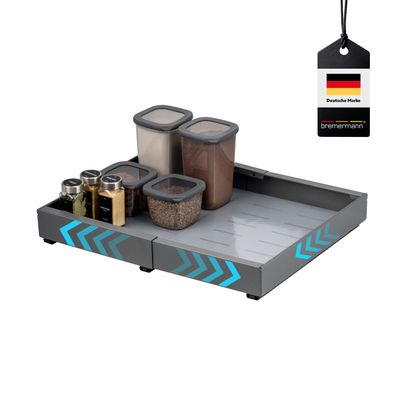 bremermann Teleskopschublade zum Kleben oder Bohren, Breite von 31-51 cm grau