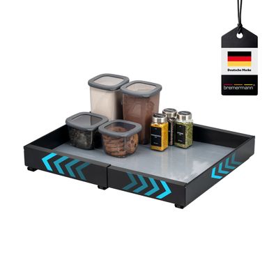 bremermann Teleskopschublade zum Kleben oder Bohren, Breite von 31-51 cm schwarz