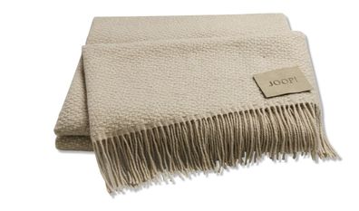 JOOP! FINE-WOVEN Plaid / Decke Natur 130 x 190cm