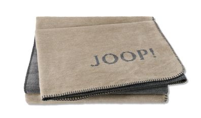 JOOP! Melange-doubleface Plaid / Decke Sand-Stein 150 x 200cm