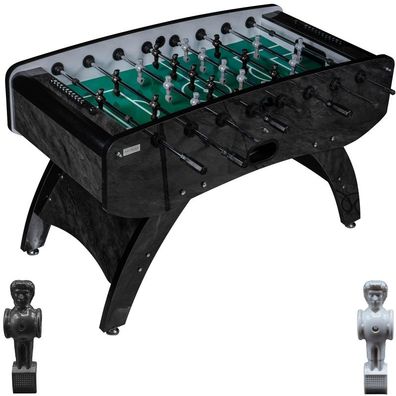 Fußball Tischkicker Design Schwarz grünes Spielfeld Figuren Schwarz Grau 80kg