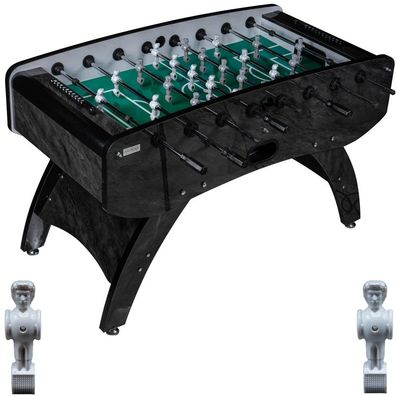 Fußball Tischkicker Design Schwarz grünes Spielfeld Figuren Grau Weiss 80kg