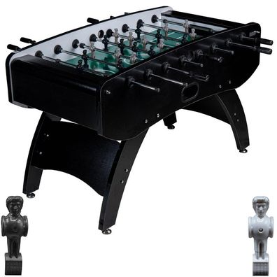 Fußball Tischkicker Profi Schwarz grünes Spielfeld Figuren Schwarz Grau 80kg