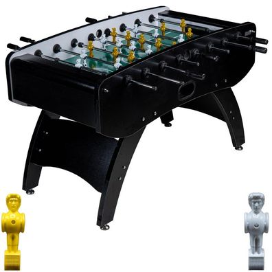 Fußball Tischkicker Profi Schwarz grünes Spielfeld Figuren Weiss Gelb 80kg