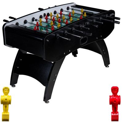 Fußball Tischkicker Profi Schwarz grünes Spielfeld Figuren Gelb Rot 80kg