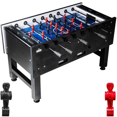 Fußball Tischkicker Turnier Fireball blaues Spielfeld Figuren Schwarz Rot 95kg