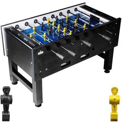 Fußball Tischkicker Turnier Fireball blaues Spielfeld Figuren Schwarz Gelb 95kg