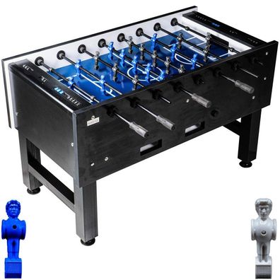 Fußball Tischkicker Turnier Fireball blaues Spielfeld Figuren Blau Grau 95kg