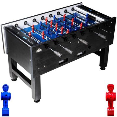 Fußball Tischkicker Turnier Fireball blaues Spielfeld Figuren Blau Rot 95kg
