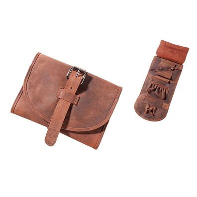 Angelo Pfeifentaschen Braun aus Ziegenleder mit Schnalle