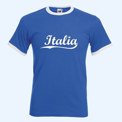 T-Shirt Retro-Shirt, WM Italia Italien, Ringer T