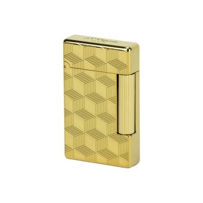 ST Dupont Initial Feuerzeug, Quadrate gold, unbefüllt
