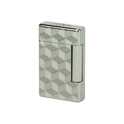 ST Dupont Initial Feuerzeug, Quadrate silber, unbefüllt