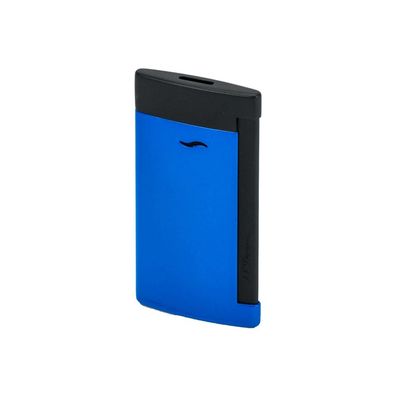 ST Dupont Slim 7 Jet Feuerzeug, Fluo blue / black, unbefüllt