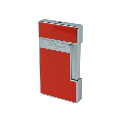 ST Dupont Slimmy rot Lack / Chrom Jet Feuerzeug, unbefüllt