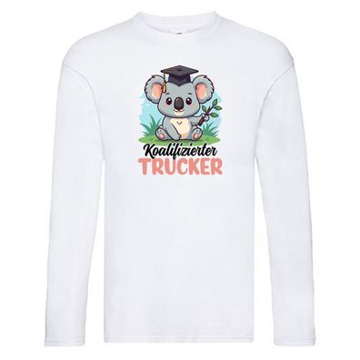 Koalifizierter Trucker | LKW Fahrer | Beruf Long Sleeve Weiß
