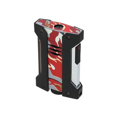 ST Dupont Défi Extrême Jet Feuerzeug, Camo Red, unbefüllt