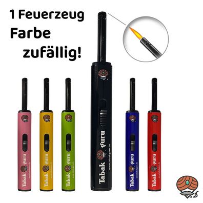 Stabfeuerzeug Tabakguru Oval Turbo, 1 Stück - Farbe zufällig, 21.5 cm