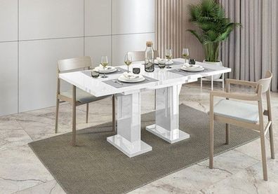 Esstisch GLOSS - Ausklappbar, Tisch, Wohnzimmer, Esszimmertisch, Hochglanz